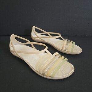 Crocs Isabella Jelly Flat Sandals Womens Size 6
